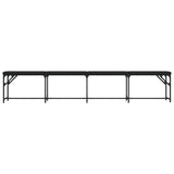 vidaXL Dining Bench Black 248x32x45 cm Steel and Faux Leather