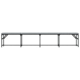 vidaXL Dining Bench Light Grey 248x32x45 cm Steel and Fabric