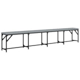 vidaXL Dining Bench Light Grey 248x32x45 cm Steel and Fabric