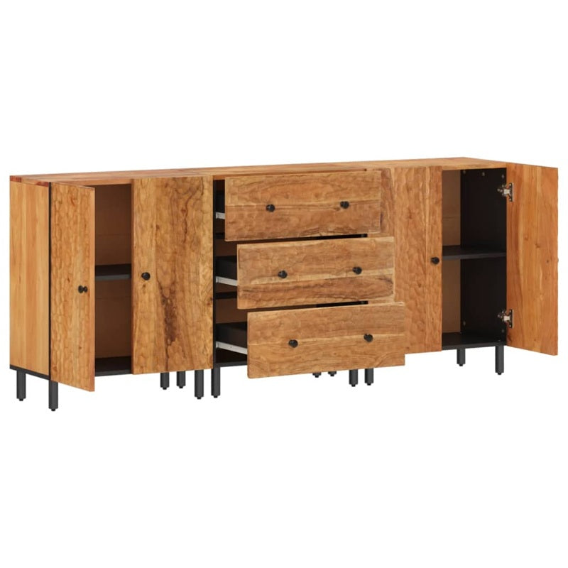 vidaXL Side Cabinets 3 pcs 60x33x75 cm Solid Wood Acacia