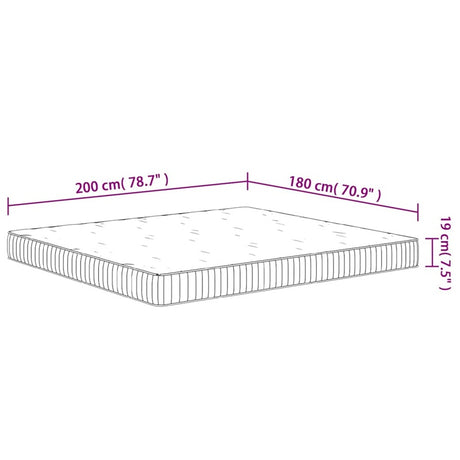 vidaXL Pocket Spring Mattress Medium 180x200 cm