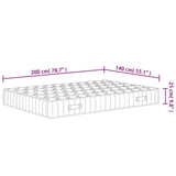 vidaXL Pocket Spring Mattress Medium Firm 140x200 cm