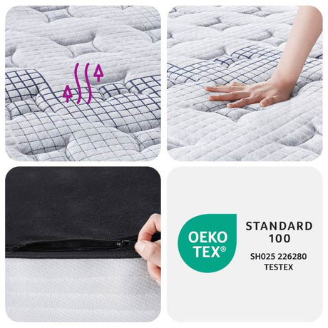 vidaXL Pocket Spring Mattress Medium 80x200 cm