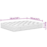 vidaXL Pocket Spring Mattress Medium 140x190 cm