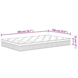 vidaXL Pocket Spring Mattress Medium Plus 100x200 cm