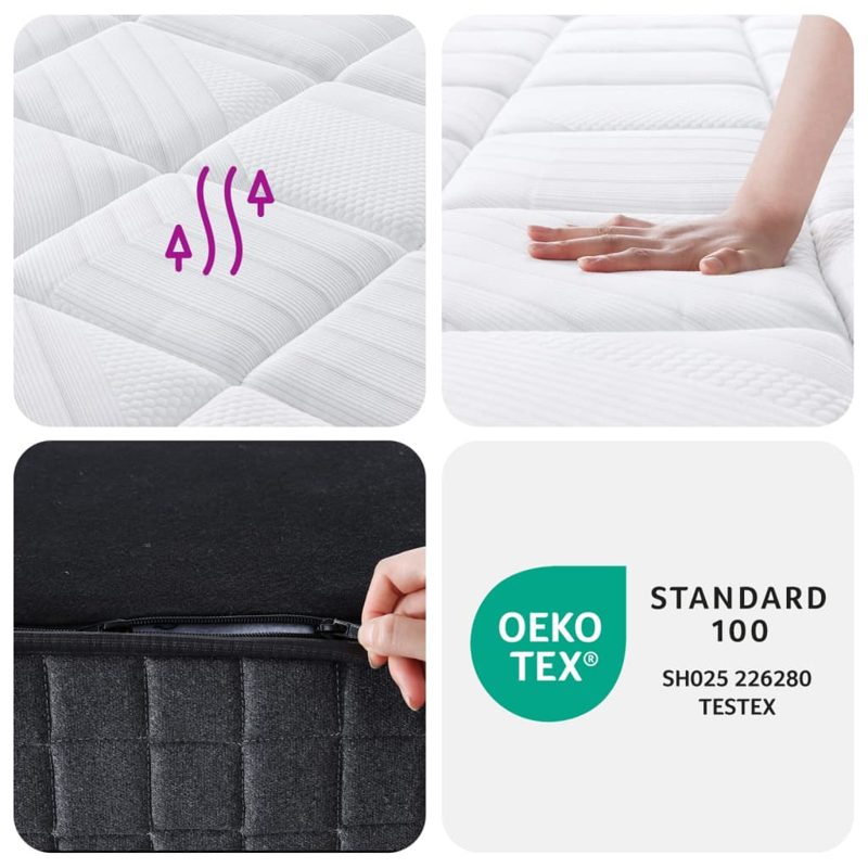 vidaXL Pocket Spring Mattress Medium Plus 80x200 cm