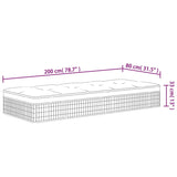 vidaXL Pocket Spring Mattress Medium Plus 80x200 cm