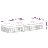 vidaXL Pocket Spring Mattress Medium Plus 70x200 cm