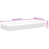 vidaXL Bonnell Spring Mattress Medium 80x200 cm