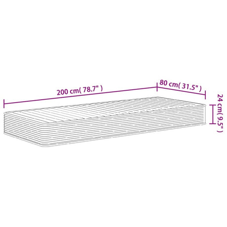 vidaXL Foam Mattress Medium Soft 80x200 cm