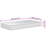 vidaXL Foam Mattress Medium Soft 100x200 cm