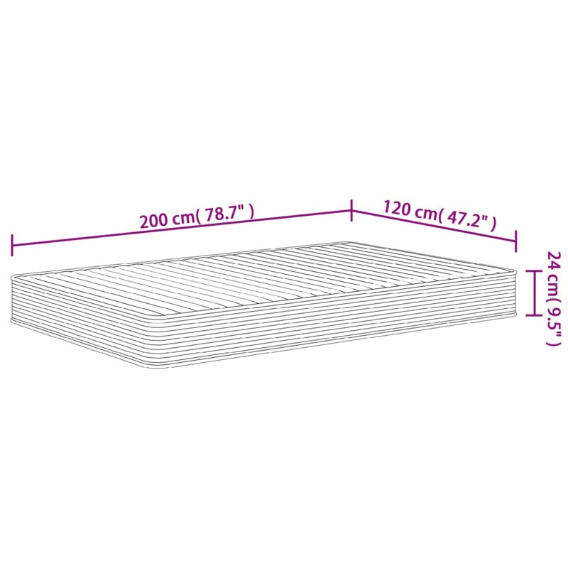 vidaXL Foam Mattress Medium Soft 120x200 cm