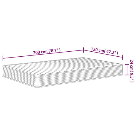 vidaXL Foam Mattress Medium Soft 120x200 cm