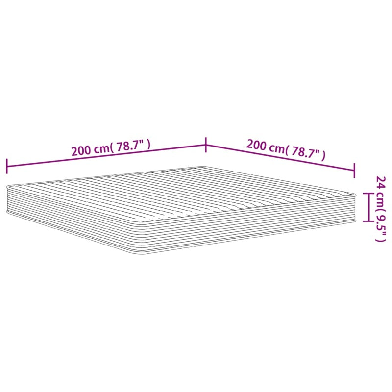 vidaXL Foam Mattress Medium Soft 200x200 cm