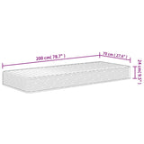 vidaXL Foam Mattress Medium Soft 70x200 cm