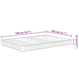 vidaXL Foam Mattress Medium Soft 140x190 cm