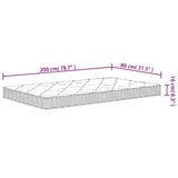 vidaXL Foam Mattress Medium Soft 80x200 cm