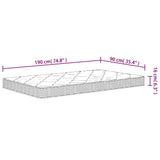 vidaXL Foam Mattress Medium Soft 90x190 cm Single Size