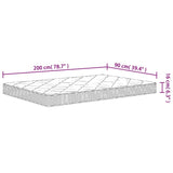 vidaXL Foam Mattress Medium Soft 90x200 cm