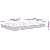 vidaXL Foam Mattress Medium Soft 120x200 cm