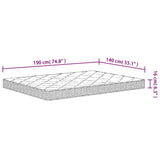 vidaXL Foam Mattress Medium Soft 140x190 cm