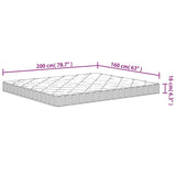 vidaXL Foam Mattress Medium Soft 160x200 cm