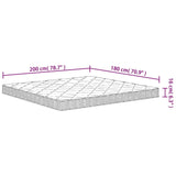 vidaXL Foam Mattress Medium Soft 180x200 cm