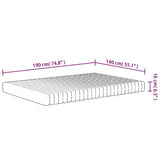 vidaXL Foam Mattress Medium Soft 140x190 cm