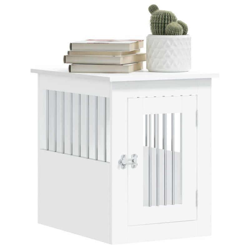 vidaXL Dog Crate Furniture White 45x62x59 cm Engineered Wood