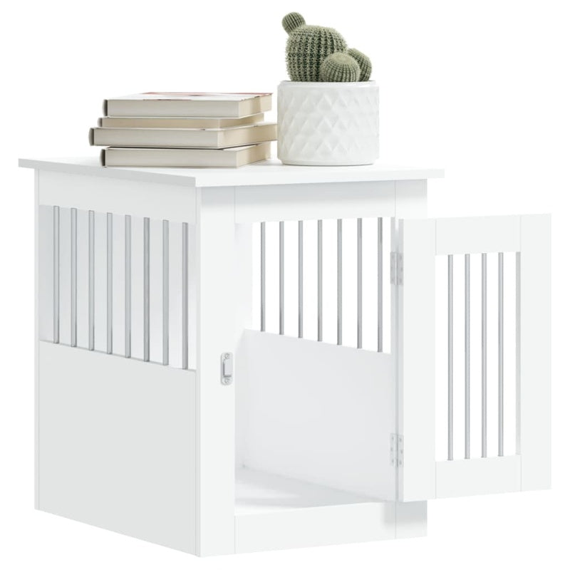 vidaXL Dog Crate Furniture White 45x62x59 cm Engineered Wood