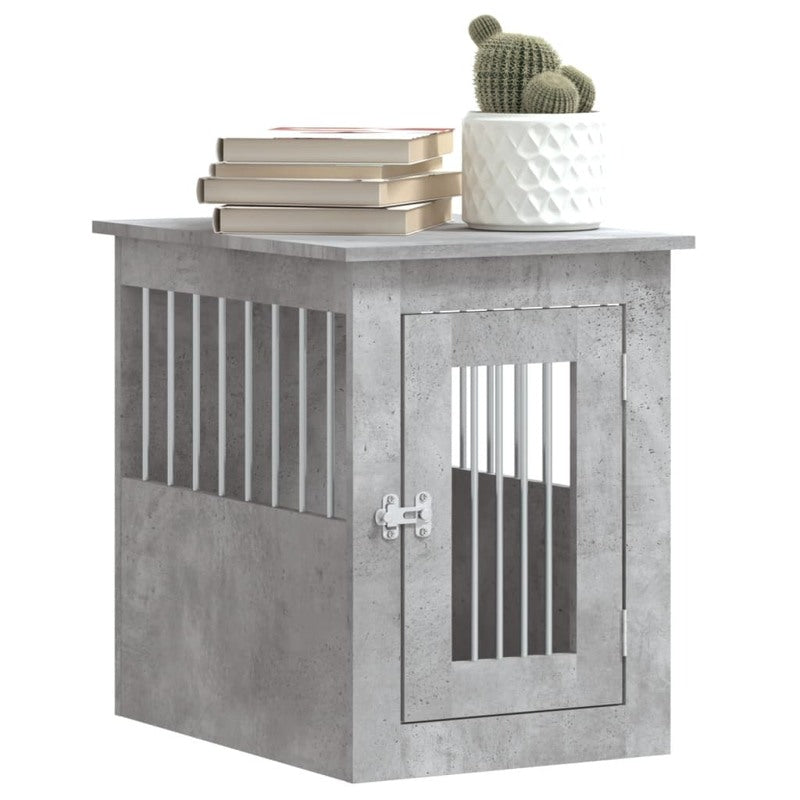 vidaXL Dog Crate Furniture Concrete Grey 45x62x59 cm Engineered Wood