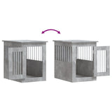 vidaXL Dog Crate Furniture Concrete Grey 45x62x59 cm Engineered Wood