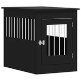 vidaXL Dog Crate Furniture Black 55x80x68 cm Engineered Wood