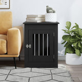 vidaXL Dog Crate Furniture Black 55x80x68 cm Engineered Wood