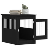 vidaXL Dog Crate Furniture Black 55x80x68 cm Engineered Wood