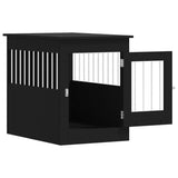 vidaXL Dog Crate Furniture Black 55x80x68 cm Engineered Wood