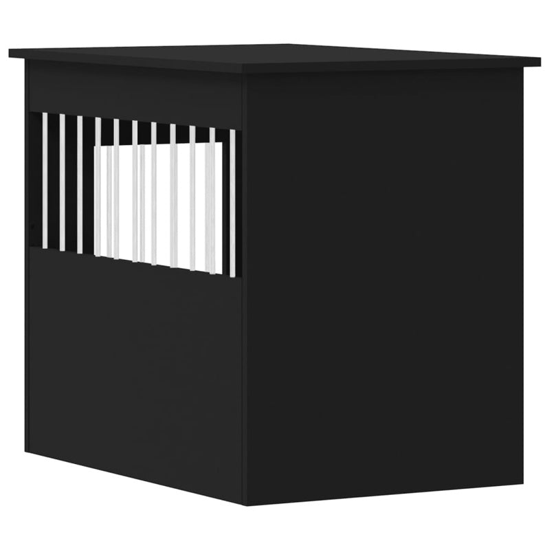 vidaXL Dog Crate Furniture Black 55x80x68 cm Engineered Wood