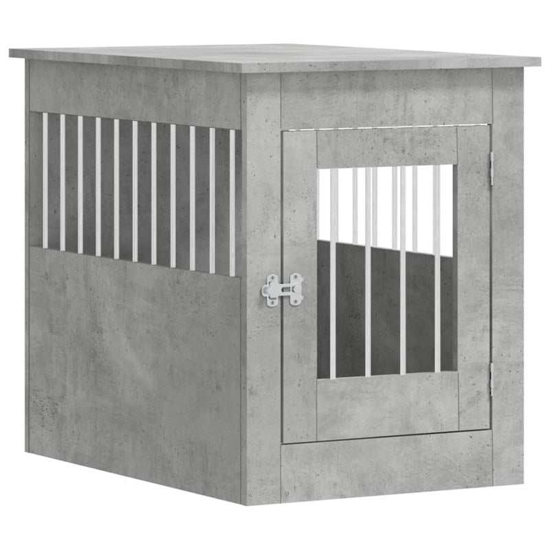 vidaXL Dog Crate Furniture Concrete Grey 55x80x68 cm Engineered Wood