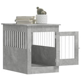 vidaXL Dog Crate Furniture Concrete Grey 55x80x68 cm Engineered Wood