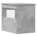 vidaXL Dog Crate Furniture Concrete Grey 55x80x68 cm Engineered Wood