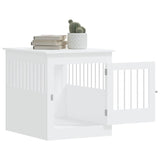 vidaXL Dog Crate Furniture White 64.5x80x71 cm Engineered Wood