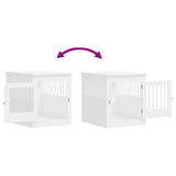 vidaXL Dog Crate Furniture White 64.5x80x71 cm Engineered Wood