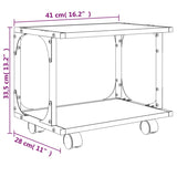 vidaXL Printer Stand 2-Tier Grey Sonoma 41x28x33.5 cm Engineered Wood