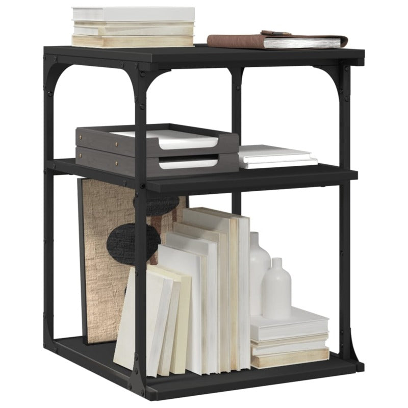 vidaXL Printer Stand 3-Tier Black 43x48x64 cm Engineered Wood