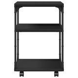 vidaXL Printer Stand 3-Tier Black 43x48x64 cm Engineered Wood