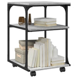 vidaXL Printer Stand 3-Tier Grey Sonoma 43x48x64 cm Engineered Wood