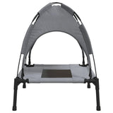 vidaXL Dog Bed with Canopy Anthracite Oxford Fabric and Steel