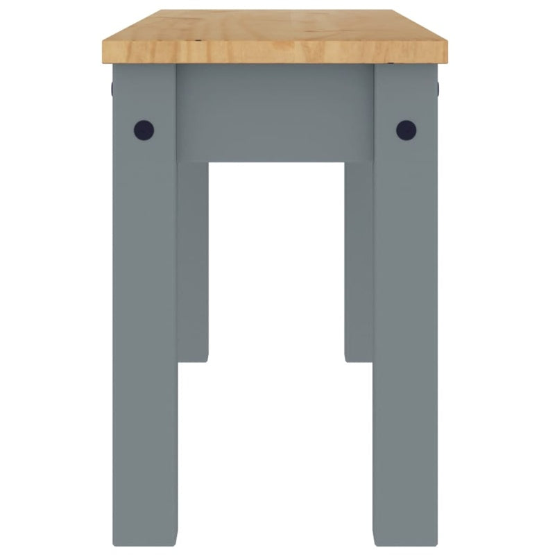 vidaXL Dining Bench Panama Grey 105x30x45 cm Solid Wood Pine