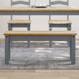 vidaXL Dining Bench Panama Grey 105x30x45 cm Solid Wood Pine