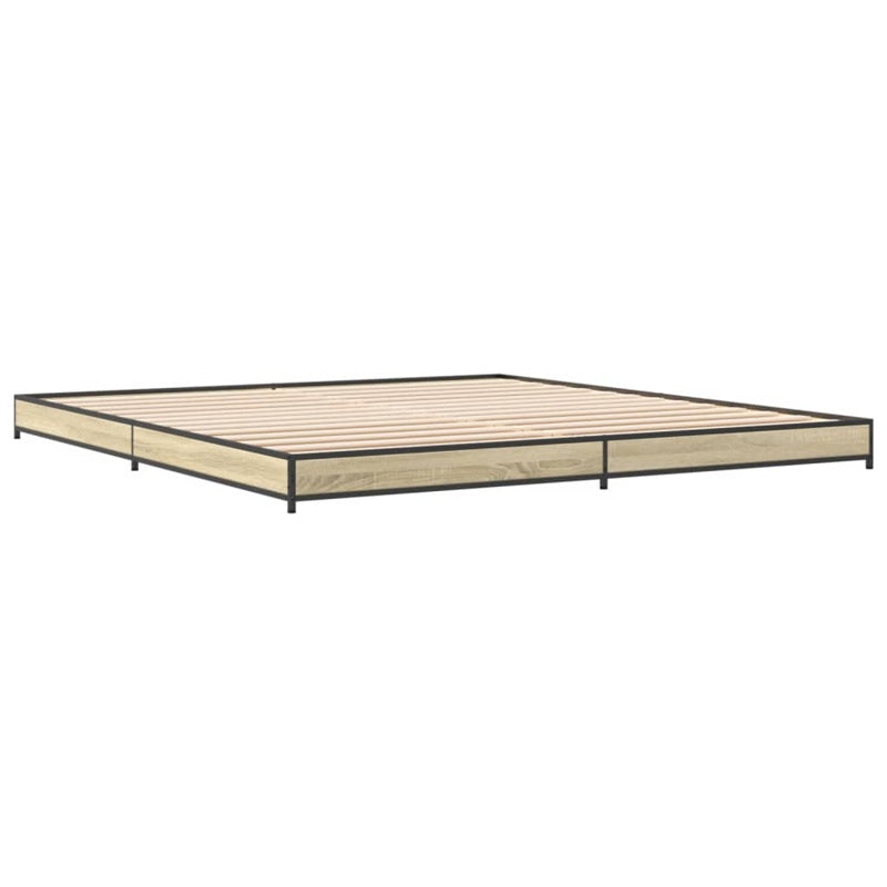 vidaXL Bed Frame without Mattress Sonoma Oak 200x200 cm